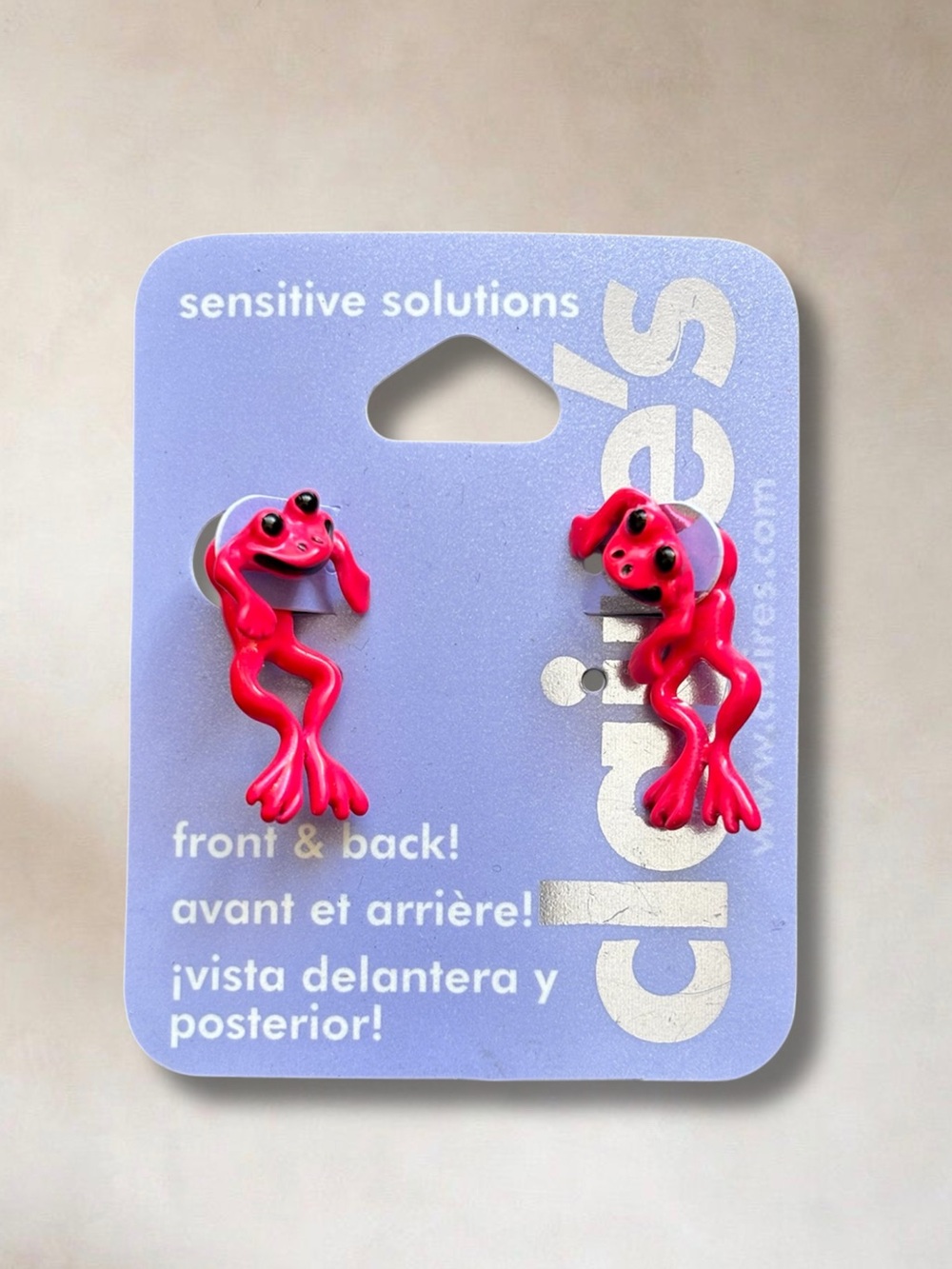 Claire’s Pink Frog Earrings | Kawaii Cute